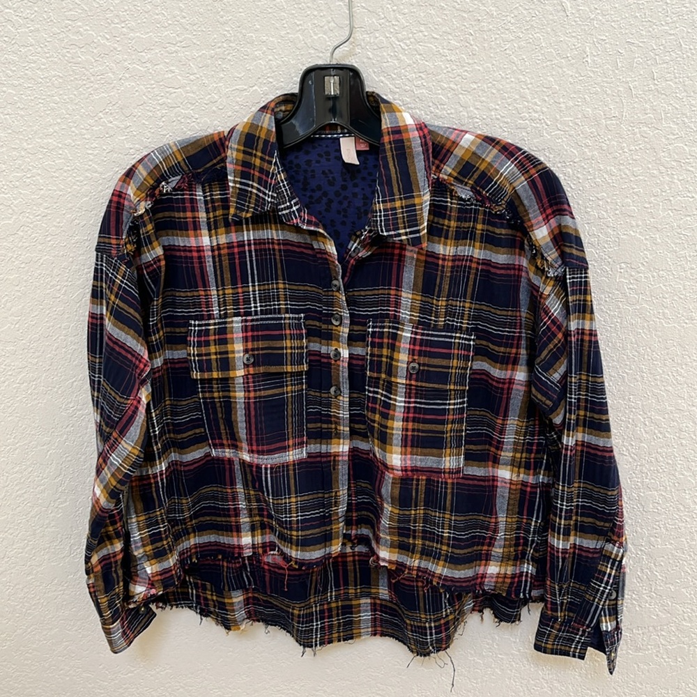 Pilcro Plaid Top